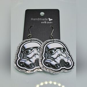 Star Wars Stormtrooper Earrings With Stainless Steel Ear Wires
